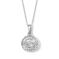 LUXURIANT DIAMOND - Lab Grown Diamant SI-GH Anhänger mit kette ca. 50 cm 925 Silber Rhodiniert ca. 0.13 ct