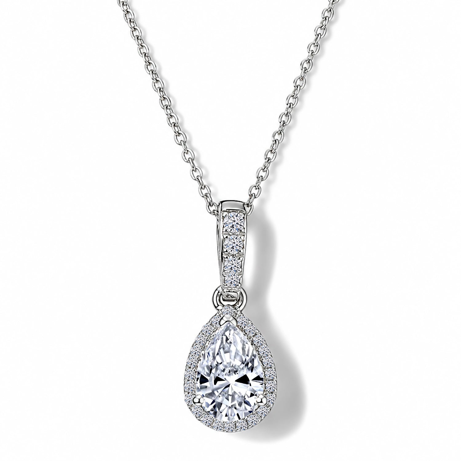 LUXURIANT DIAMOND - Lab Grown Diamant SI-GH Schmuckset ca. 50 cm 925 Silber Rhodiniert ca. 1.00 ct