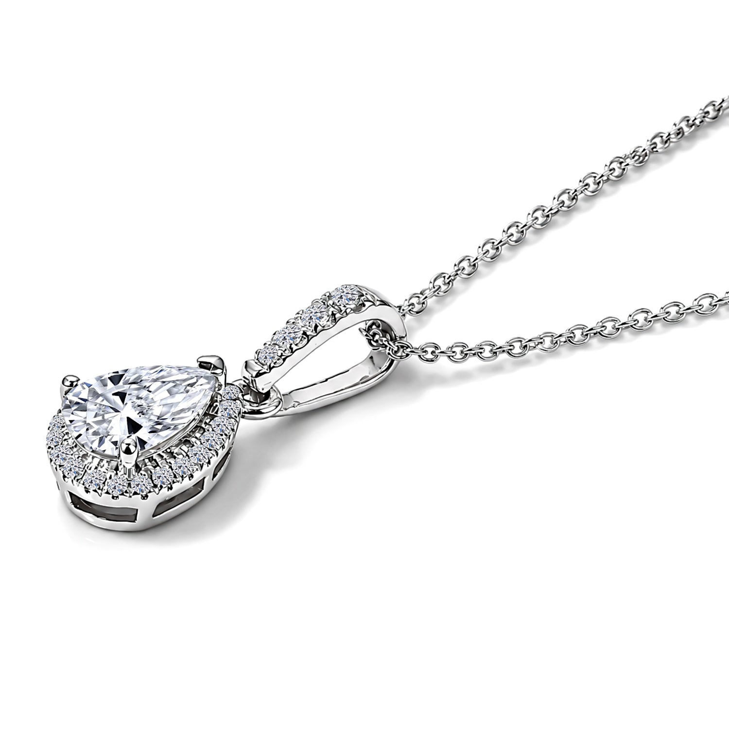 LUXURIANT DIAMOND - Lab Grown Diamant SI-GH Schmuckset ca. 50 cm 925 Silber Rhodiniert ca. 1.00 ct