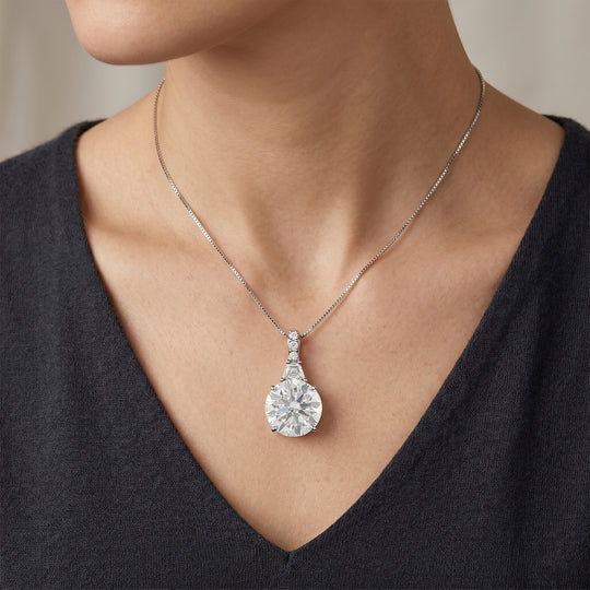 D'Joy Moissanit Schmuckset ca. 45 cm 925 Silber Rhodiniert ca. 11.01 ct