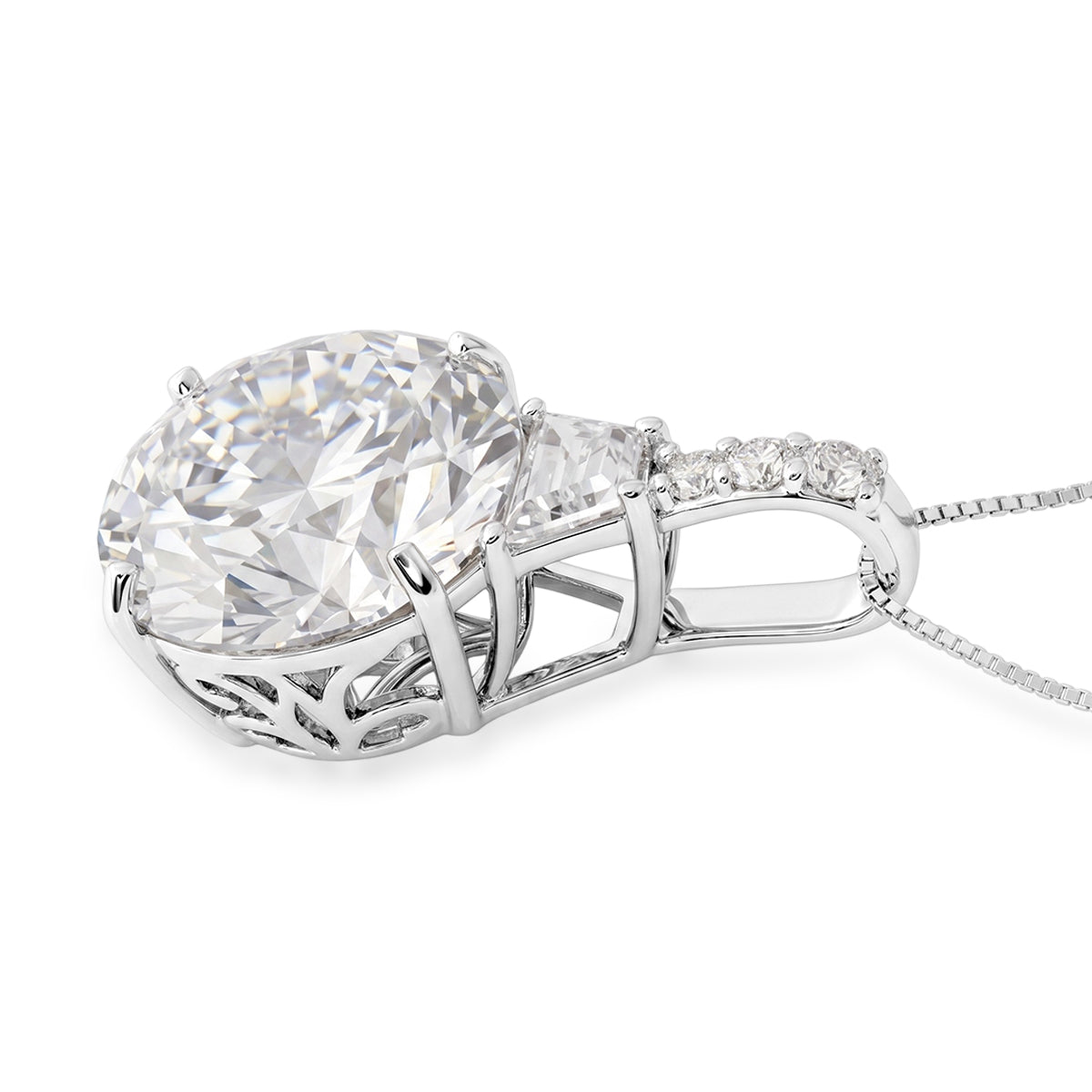 D'Joy Moissanit Schmuckset ca. 45 cm 925 Silber Rhodiniert ca. 11.01 ct