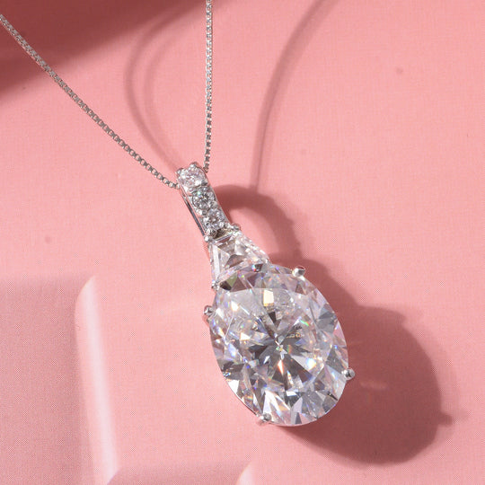 D'Joy Moissanit Schmuckset ca. 45 cm 925 Silber Rhodiniert ca. 10.69 ct