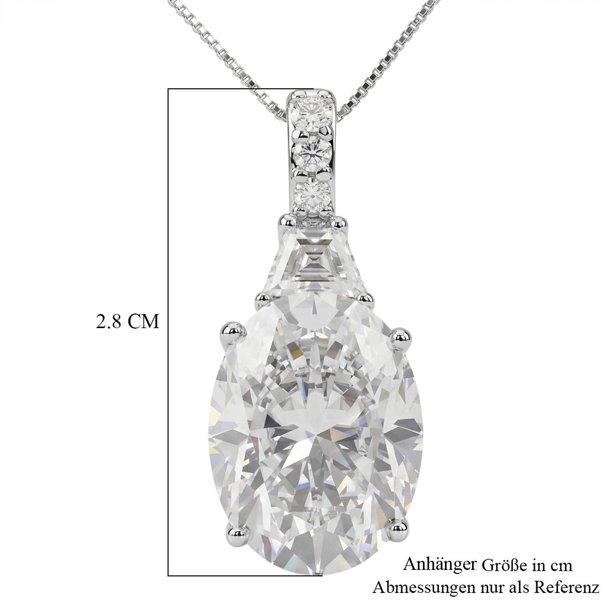 D'Joy Moissanit Schmuckset ca. 45 cm 925 Silber Rhodiniert ca. 10.69 ct