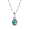 D'Joy AA Lab Grown Paraiba Yag Schmuckset ca. 50 cm 925 Silber Rhodiniert ca. 1,42 ct.