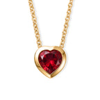 D'Joy Lab Grown Padparadscha-Saphir Anhänger mit Kette, ca. 50 cm 925 Silber 750 Gelbgold vermeil und Edelstahl 750 Gelbgold vermeil ca. 1.19 ct