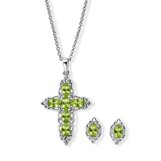 EVER TRUE Peridot Schmuckset ca. 50 cm ca. 3.92 ct