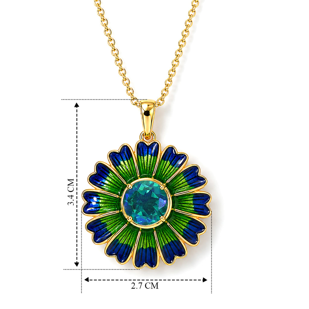 EVER TRUE Pfau Quarz Triplette Schmuckset ca. 50 cm ca. 2,75 ct.