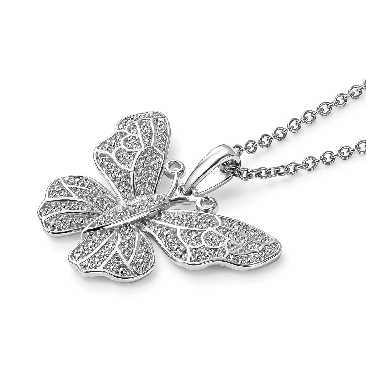 EVER TRUE Weißer Diamant Schmuckset ca. 50 cm ca. 0,01 ct.