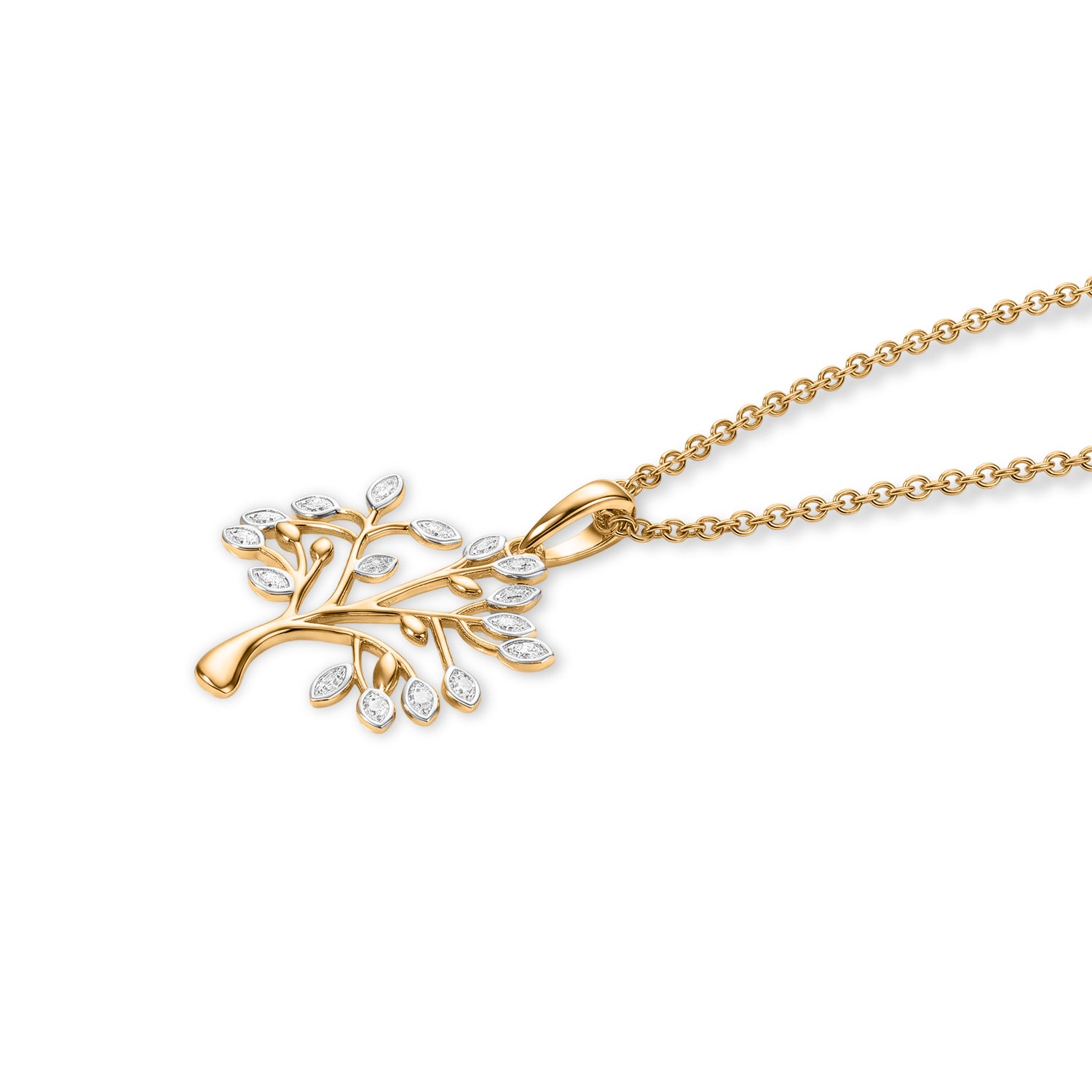 EVER TRUE Weißer Diamant Schmuckset ca. 50 cm ca. 0,05 ct.