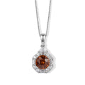 D'Joy AA Roter Zirkon, Moissanit Schmuckset ca. 45 cm 925 Silber Rhodiniert ca. 2,11 ct.