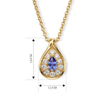 EVER TRUE AA Tansanit, Weißer Zirkon Schmuckset ca. 50 cm ca. 1.09 ct