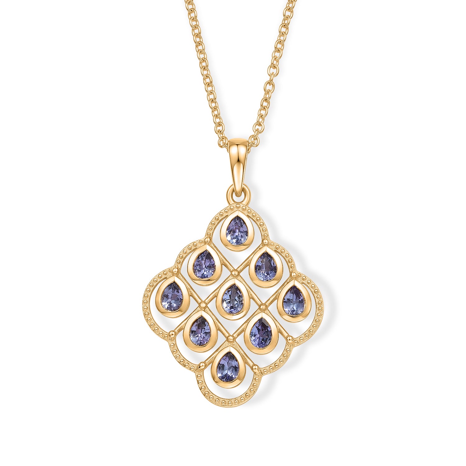 EVER TRUE AA Tansanit Schmuckset ca. 50 cm ca. 1,47 ct.