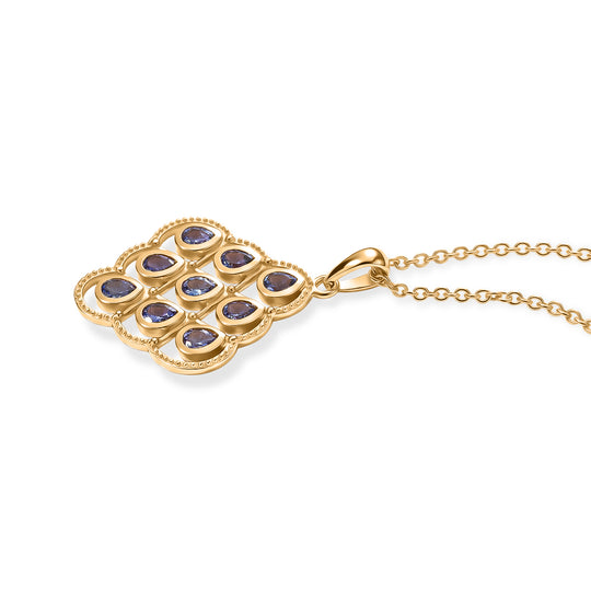 EVER TRUE AA Tansanit Schmuckset ca. 50 cm ca. 1,47 ct.