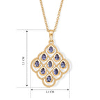 EVER TRUE AA Tansanit Schmuckset ca. 50 cm ca. 1,47 ct.