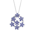 D'Joy Tansanit Schmuckset ca. 50 cm 925 Silber Rhodiniert ca. 6,01 ct.