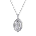 D'Joy Weißer Diamant Schmuckset ca. 50 cm 925 Silber Rhodiniert ca. 1.03 ct