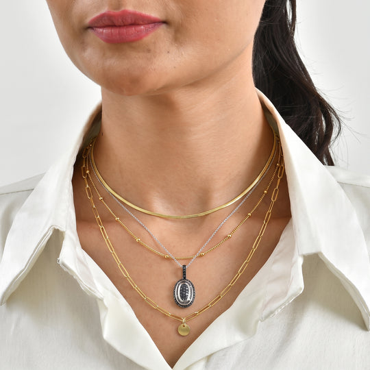 D'Joy Grüner Diamant Schmuckset ca. 50 cm 925 Silber Rhodiniert ca. 1.03 ct