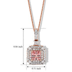D'Joy AA Rosa Morganit, Moissanit AGI zertifiziert Schmuckset ca. 45 cm 925 Silber 750 Roségold vermeil ca. 1,54 ct.