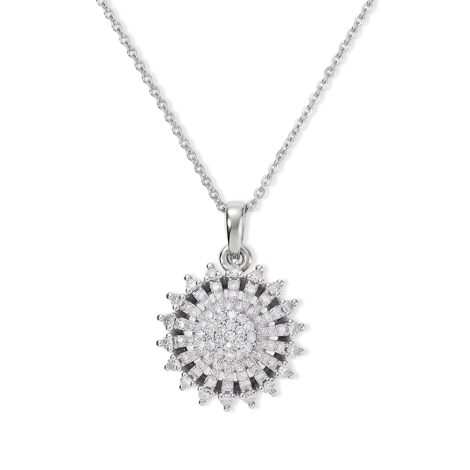 LUXURIANT DIAMOND - Lab Grown Diamant SGL zertifiziert SI-GH Schmuckset ca. 50 cm 925 Silber Rhodiniert ca. 0,53 ct.