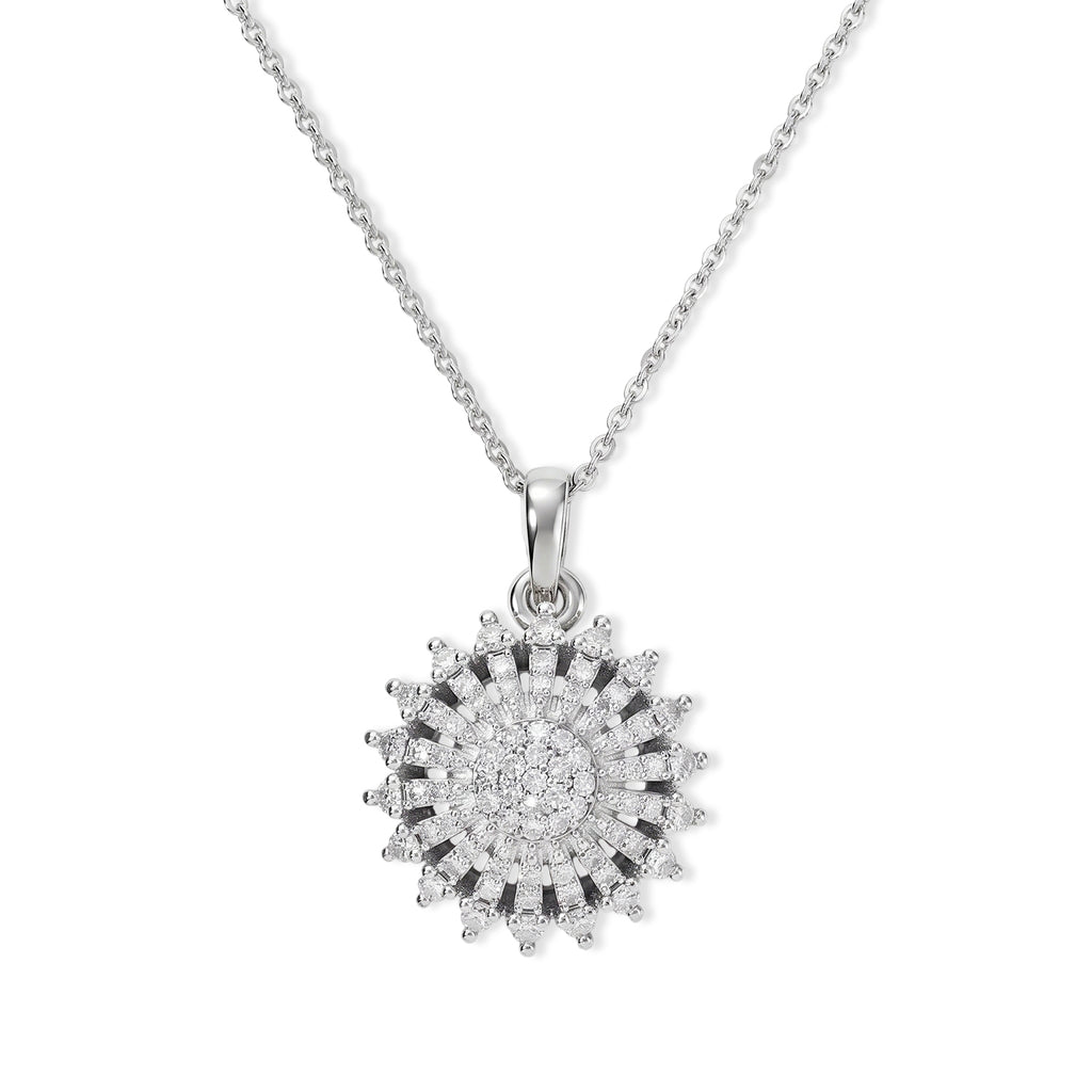 LUXURIANT DIAMOND - Lab Grown Diamant SGL zertifiziert SI-GH Schmuckset ca. 50 cm 925 Silber Rhodiniert ca. 0,53 ct.