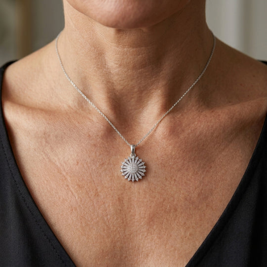 LUXURIANT DIAMOND - Lab Grown Diamant SGL zertifiziert SI-GH Schmuckset ca. 50 cm 925 Silber Rhodiniert ca. 0,53 ct.