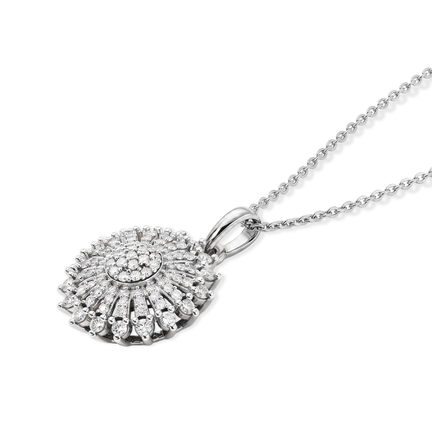 LUXURIANT DIAMOND - Lab Grown Diamant SGL zertifiziert SI-GH Schmuckset ca. 50 cm 925 Silber Rhodiniert ca. 0,53 ct.