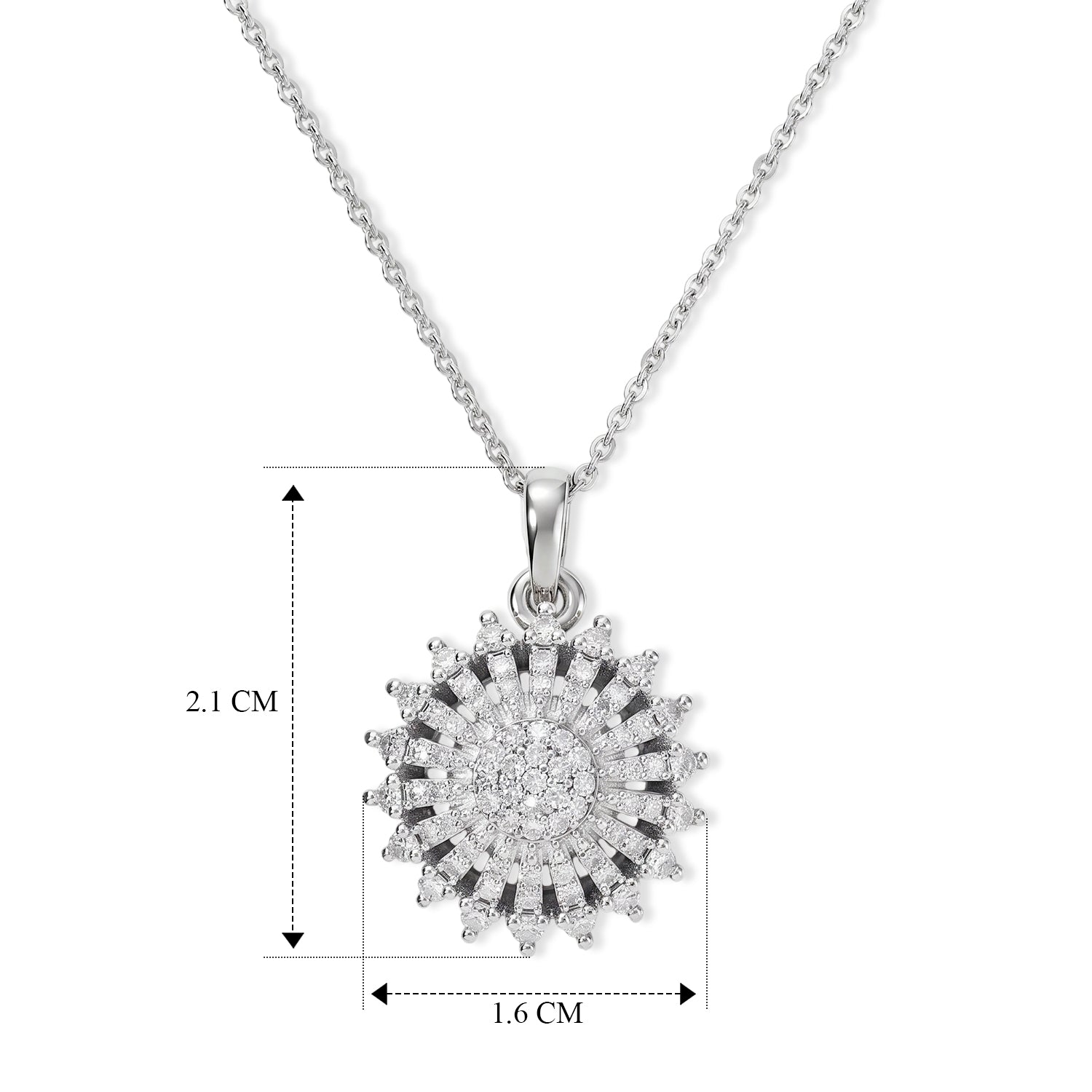 LUXURIANT DIAMOND - Lab Grown Diamant SGL zertifiziert SI-GH Schmuckset ca. 50 cm 925 Silber Rhodiniert ca. 0,53 ct.