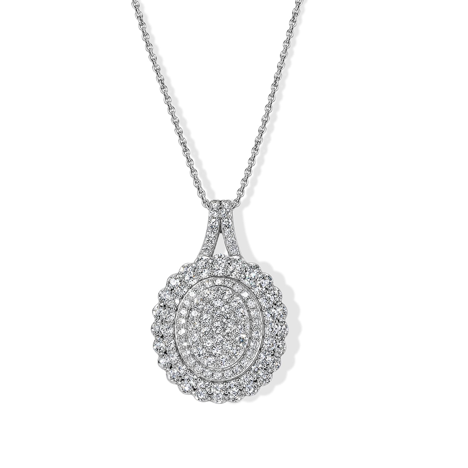 LUXURIANT DIAMOND - Lab Grown Diamant SGL zertifiziert SI-GH Schmuckset ca. 50 cm 925 Silber Rhodiniert ca. 2,02 ct.