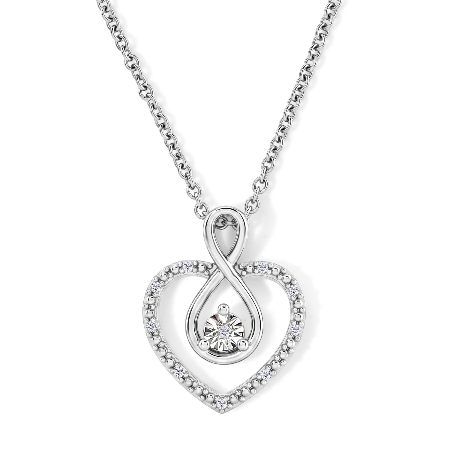 EVER TRUE Weißer Diamant Schmuckset ca. 50 cm ca. 0,05 ct.