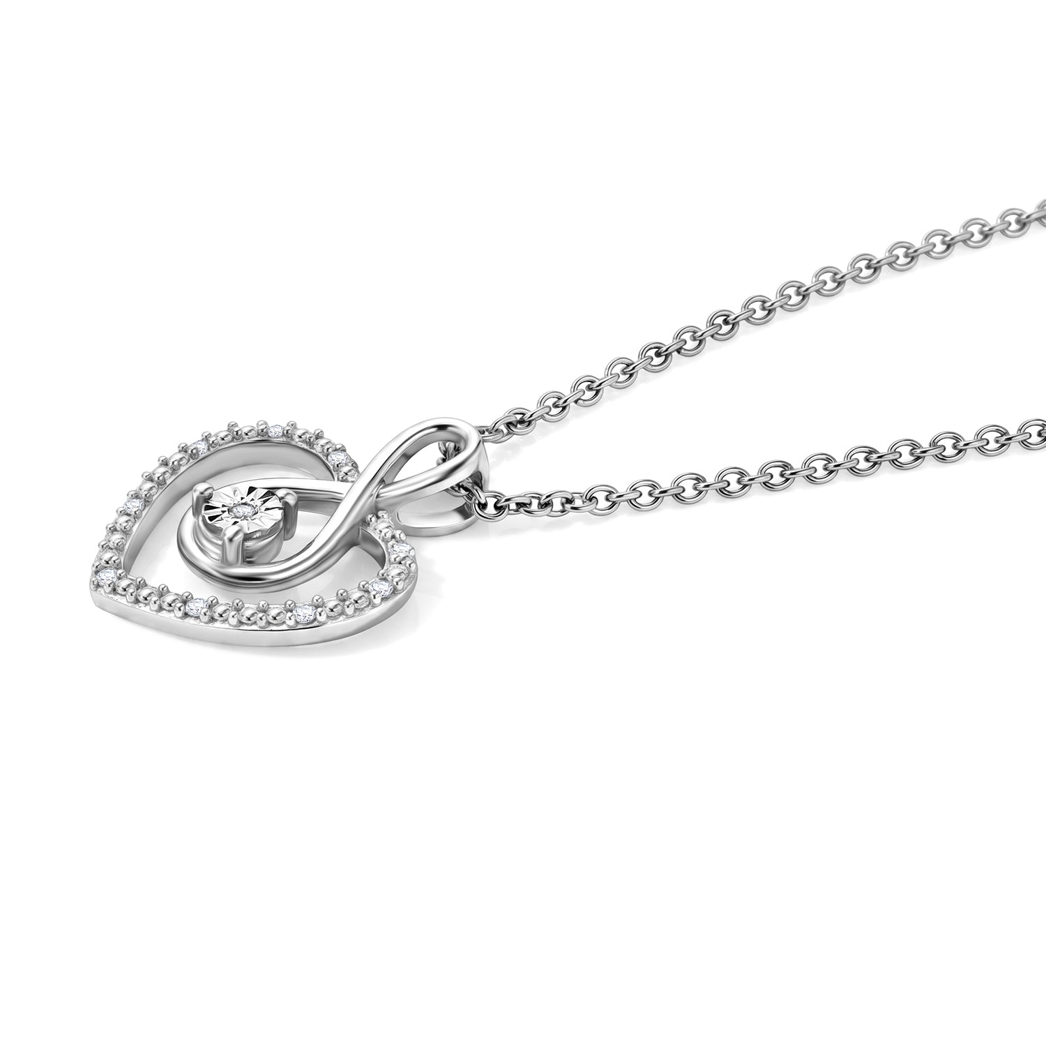 EVER TRUE Weißer Diamant Schmuckset ca. 50 cm ca. 0,05 ct.