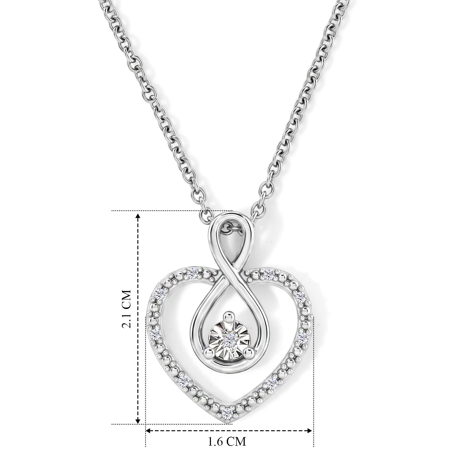 EVER TRUE Weißer Diamant Schmuckset ca. 50 cm ca. 0,05 ct.