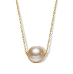 D'Joy AAA Goldene Südsee Perle (12-13 mm) Schmuckset ca. 45 cm 925 Silber 750 Gelbgold vermeil