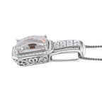 D'Joy Moissanit Anhänger mit Kette, ca. 45 cm 925 Silber Rhodiniert ca. 4,29 ct.