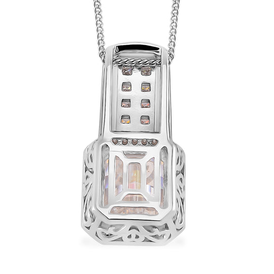 D'Joy Moissanit Anhänger mit Kette, ca. 45 cm 925 Silber Rhodiniert ca. 4,29 ct.