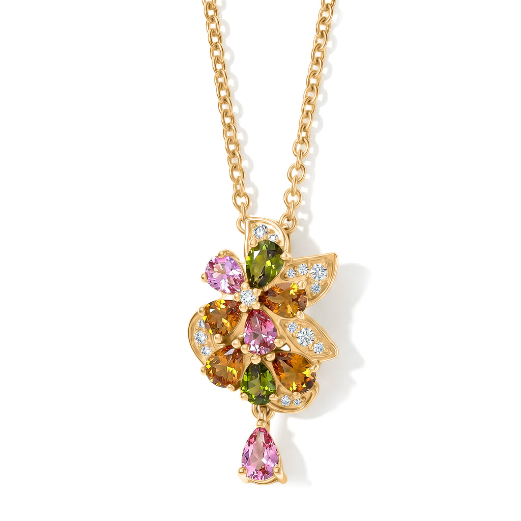 EVER TRUE AA Mehrfarbig-Turmalin Schmuckset ca. 50 cm ca. 1.57 ct