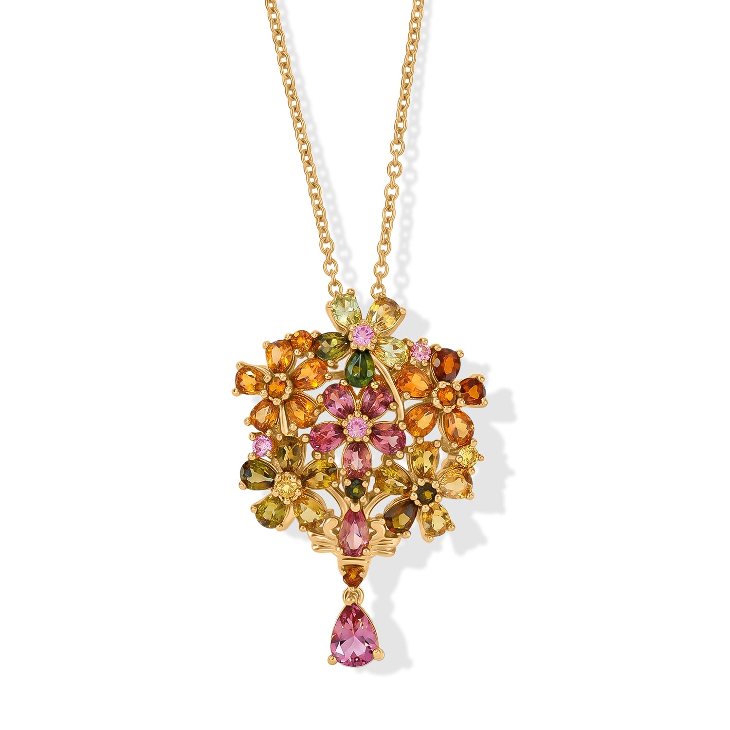 EVER TRUE AA Mehrfarbig-Turmalin Schmuckset ca. 50 cm ca. 5,52 ct.