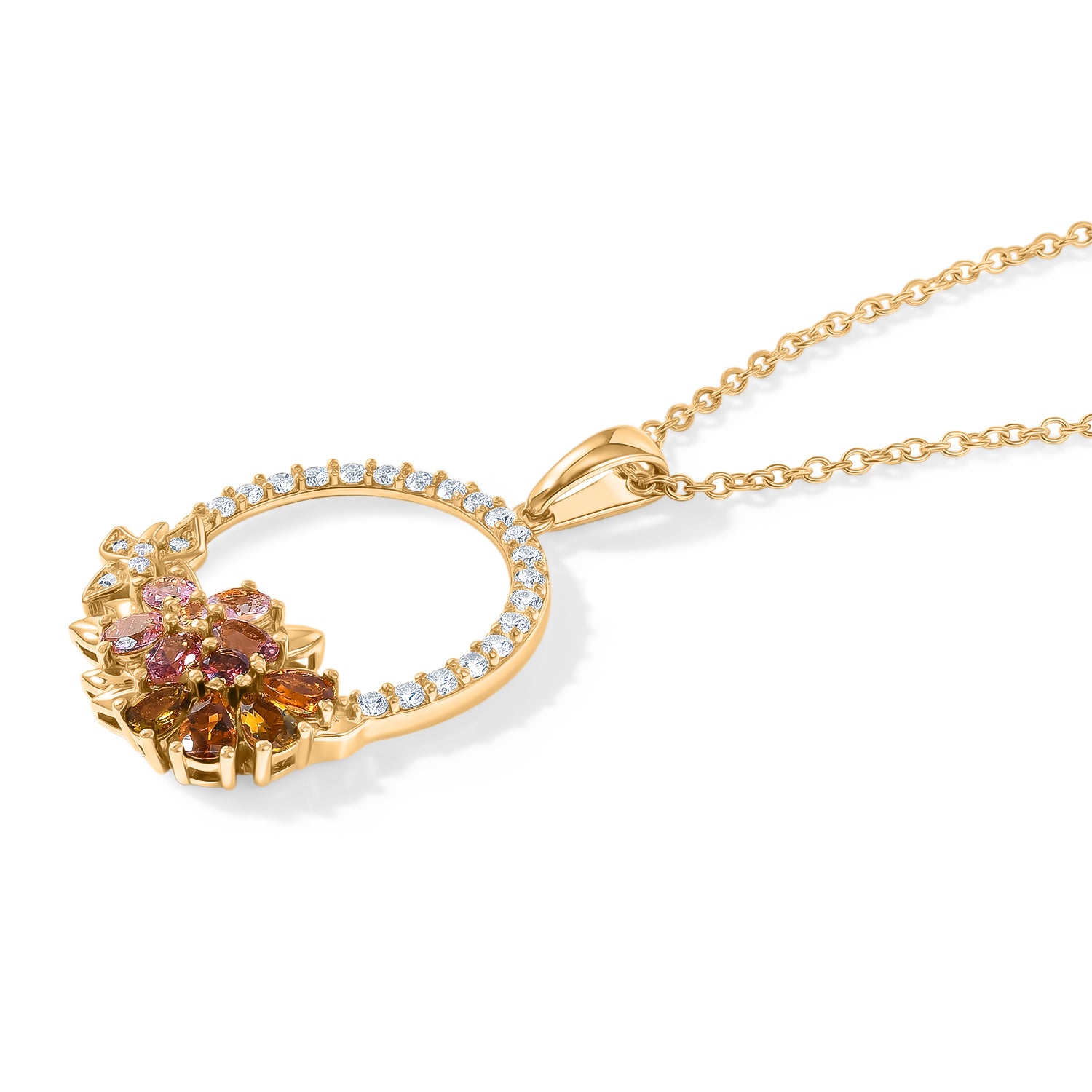 EVER TRUE AA Mehrfarbig-Turmalin Schmuckset ca. 50 cm ca. 2.05 ct