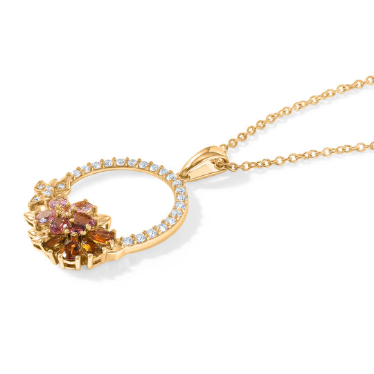 EVER TRUE AA Mehrfarbig-Turmalin Schmuckset ca. 50 cm ca. 2.05 ct