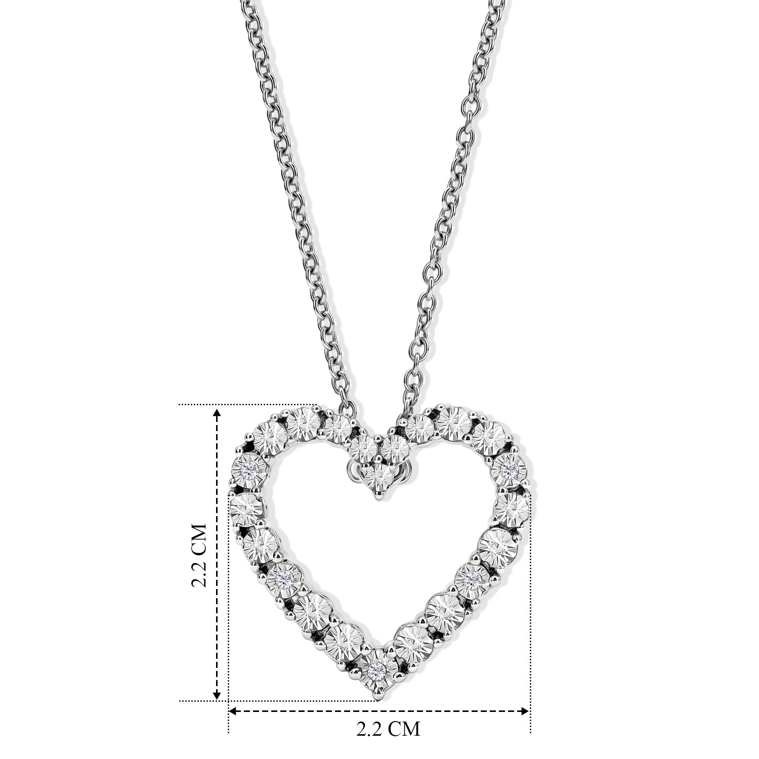 EVER TRUE Weißer Diamant Schmuckset ca. 50 cm ca. 0,05 ct.