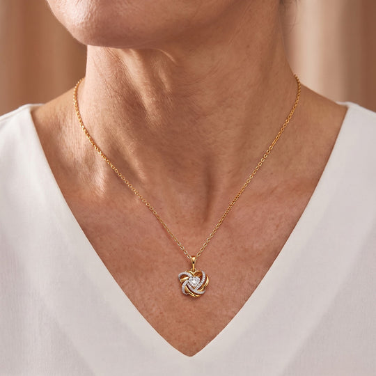 D'Joy Moissanit Schmuckset ca. 50 cm 925 Silber Gold ca. 0,62 ct.