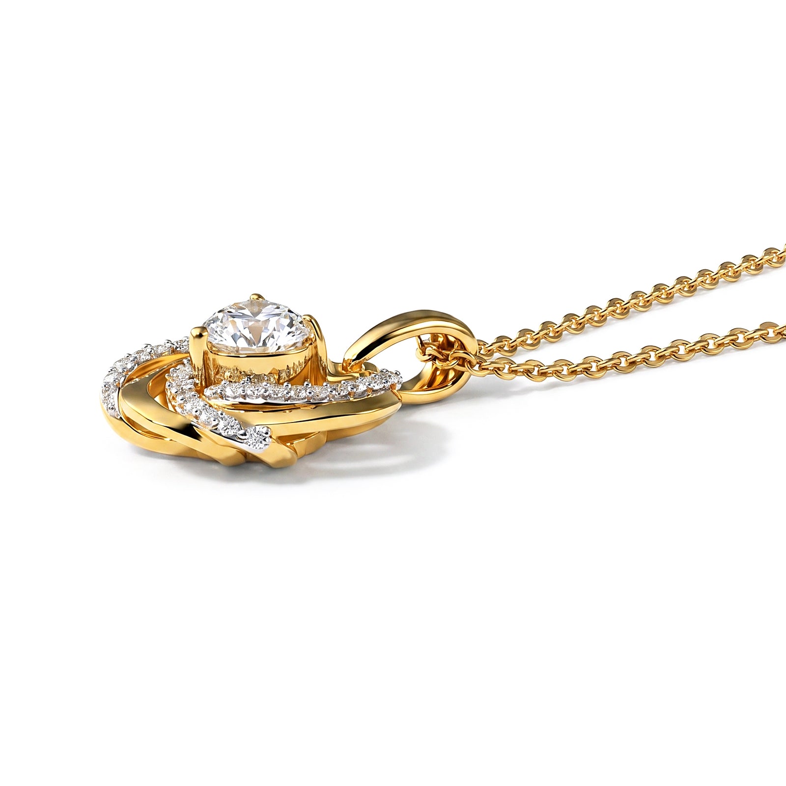 D'Joy Moissanit Schmuckset ca. 50 cm 925 Silber Gold ca. 0,62 ct.