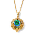 EVER TRUE Pfau Quarz Triplette, Weißer Zirkon Schmuckset ca. 50 cm ca. 3,78 ct.