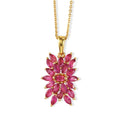 EVER TRUE AA Afrikanischer Rubin (Fissure gefüllt) Anhänger mit Kette, ca. 50 cm ca. 2.71 ct