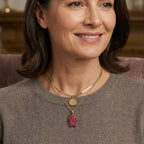 EVER TRUE AA Afrikanischer Rubin (Fissure gefüllt) Anhänger mit Kette, ca. 50 cm ca. 2.71 ct