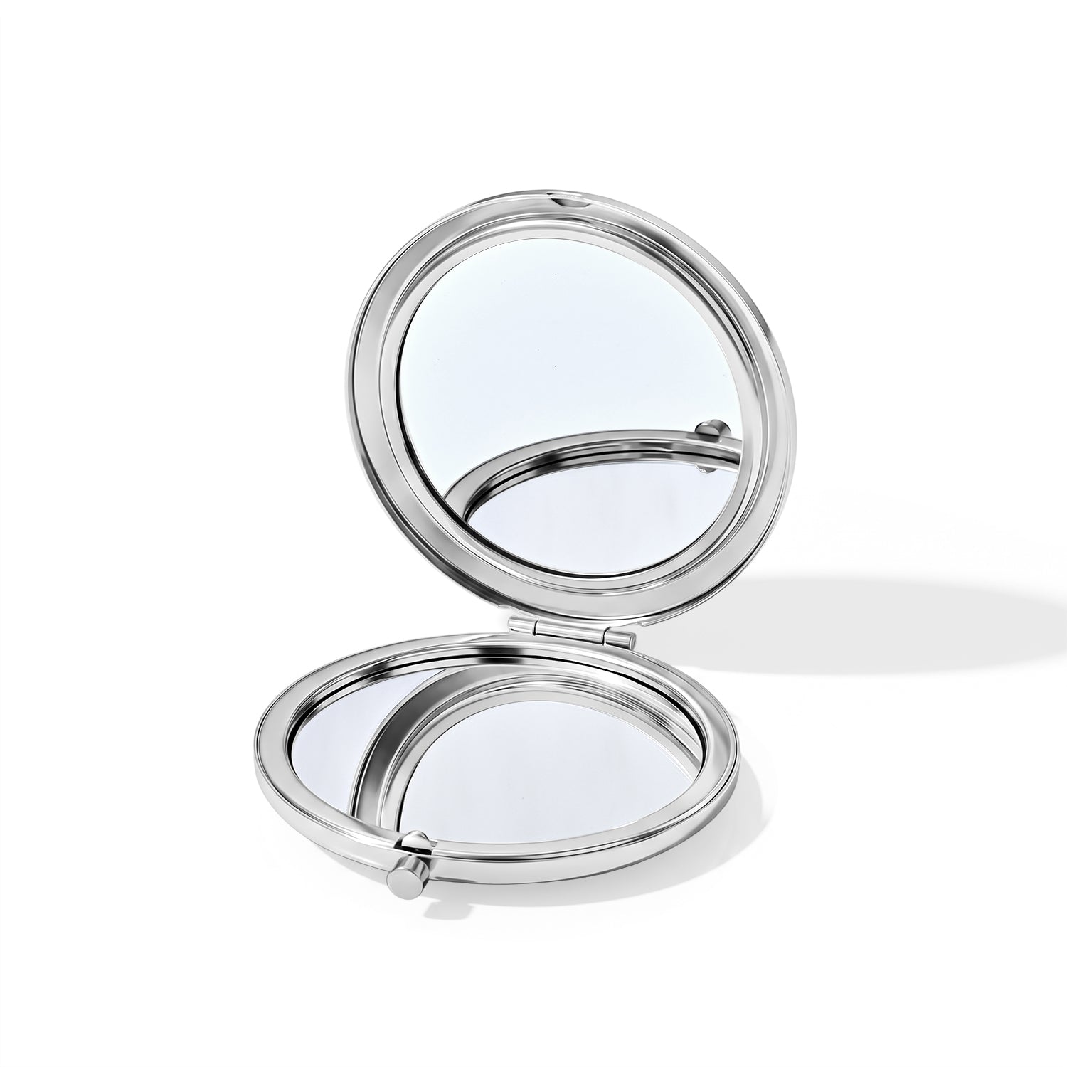 Gelber Quarzit Anhänger mit 50+5cm Edelstahl Kette und Taschenspiegel, Legierung - 80 ct.