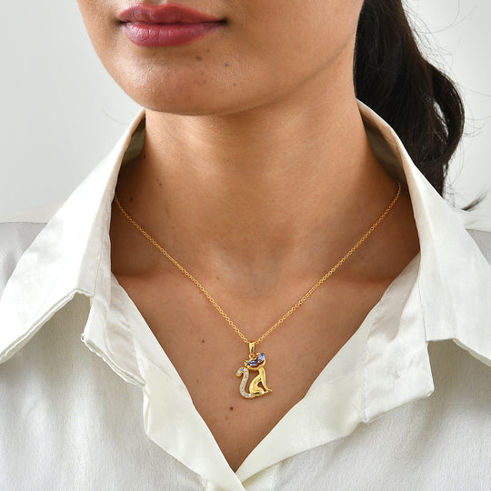 EVER TRUE AA Tansanit, Weißer Zirkon Schmuckset ca. 50 cm ca. 0.58 ct