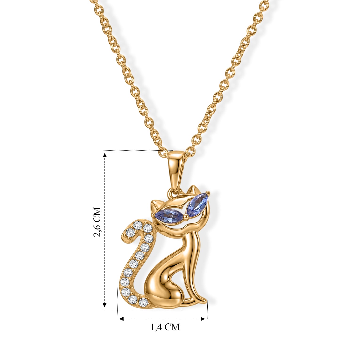 EVER TRUE AA Tansanit, Weißer Zirkon Schmuckset ca. 50 cm ca. 0.58 ct