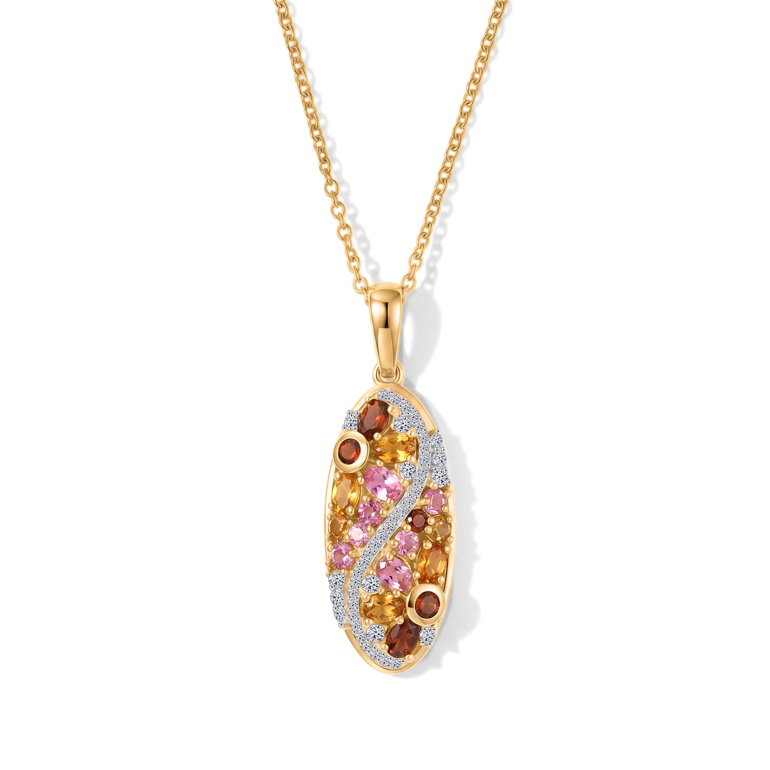 EVER TRUE AA Mehrfarbig-Turmalin Schmuckset ca. 50 cm ca. 2.38 ct
