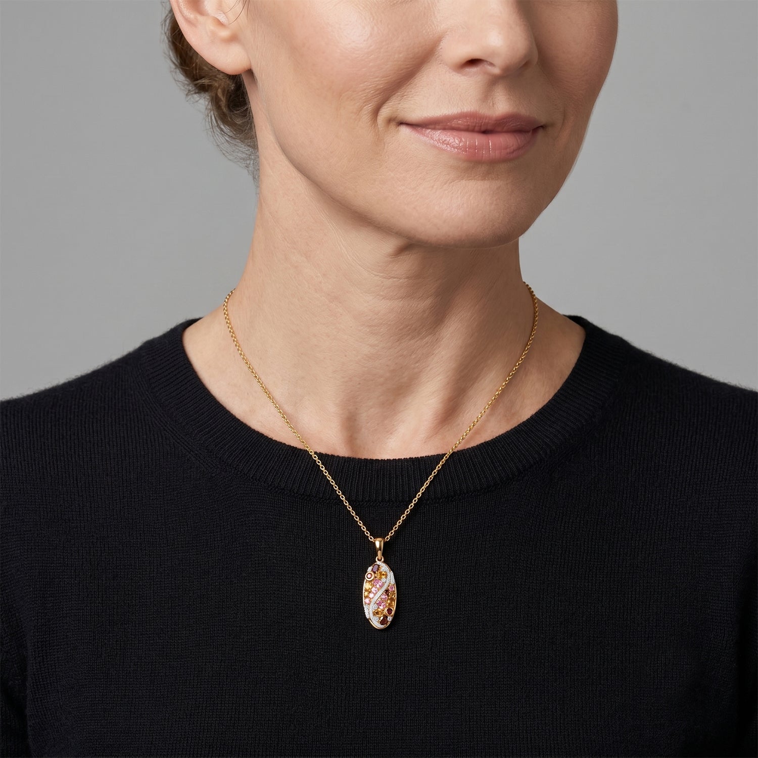 EVER TRUE AA Mehrfarbig-Turmalin Schmuckset ca. 50 cm ca. 2.38 ct