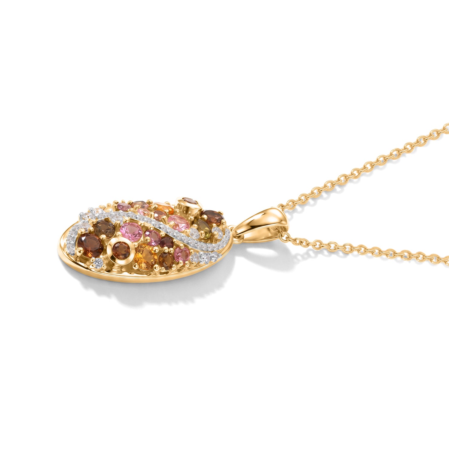EVER TRUE AA Mehrfarbig-Turmalin Schmuckset ca. 50 cm ca. 2,38 ct.